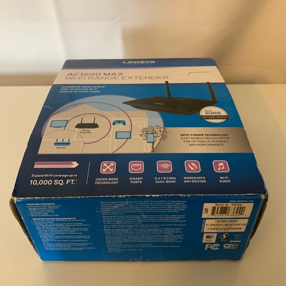 Linksys RE6500 AC1200 Max GigaBit Ports Wireless - Picture 2 of 6